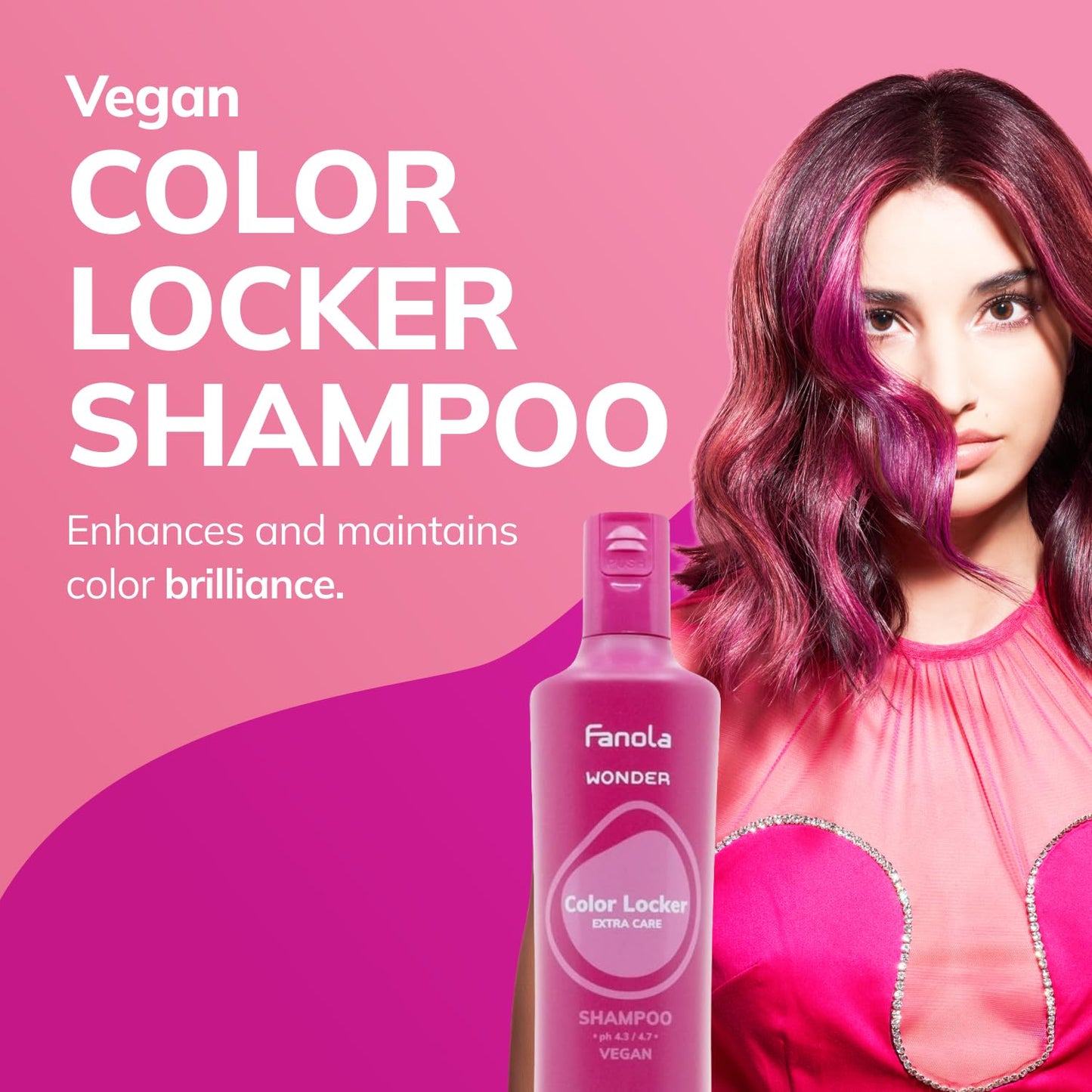 Fanola Moisturizing Shampoo for Color Treated Hair - Wonder Color Locker - Nourishing Hair Shampoo for Women & Men - Protect Brilliance & Add Soft Shine (33.8 Fl oz)
