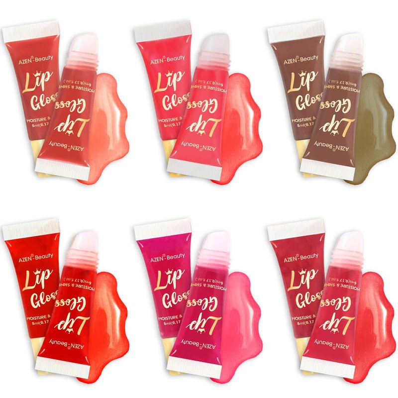 AZEN 120 Pack Lip Gloss Set, Color Lip Oil for Dry Cracked Lips Moisturizing Hydrating Nourishing with Vitamin E, Mothers Day Gifts for Women