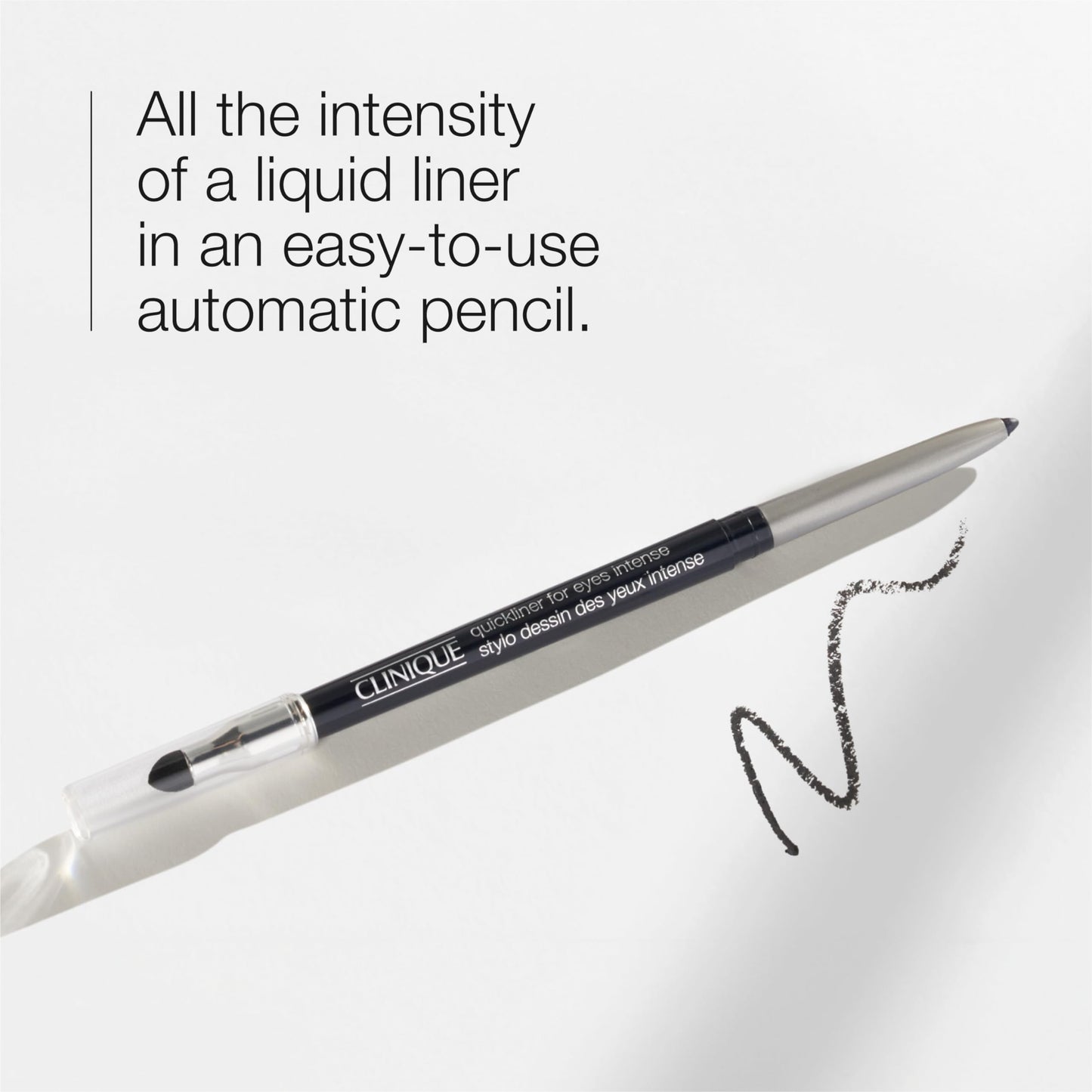 Clinique Quickliner For Eyes Intense Eyeliner Pencil | Water Resistant, Smudge Resistant + Safe For Sensitive Eyes, Intense Black