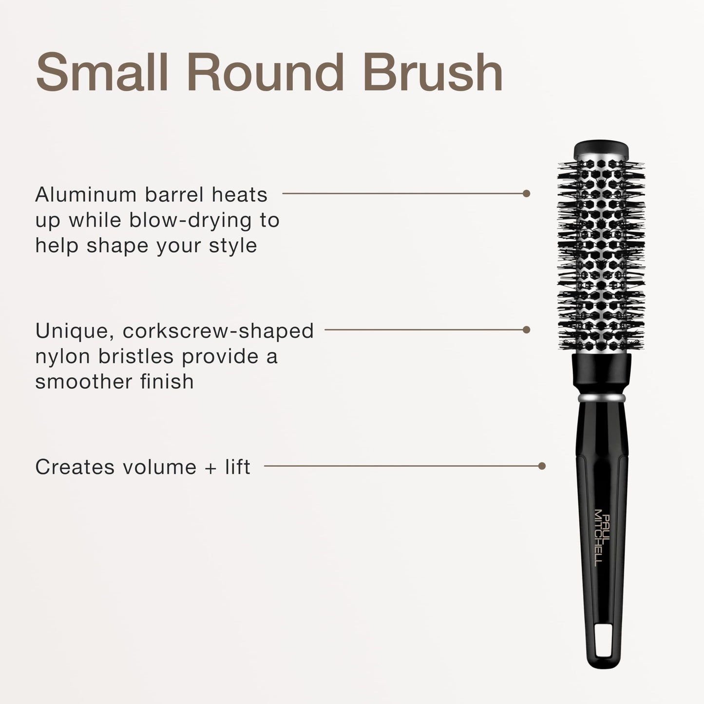 Paul Mitchell Pro Tools Express Ion Aluminum Round Brush, for Blow-Drying All Hair Types