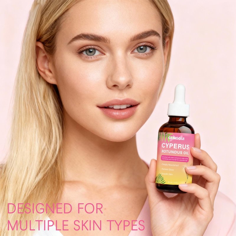 Cyperus Rotundus Oil for Hair Removal - Natural Hair Inhibitor Serum, Slows & Reduces Regrowth for Face & Body, Soothing Plant-Based Formula (1)