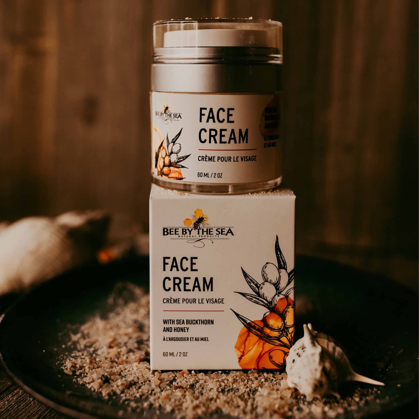 Bee by the Sea Sea Buckhorn & Honey Face Cream Jar by Bee by the Sea