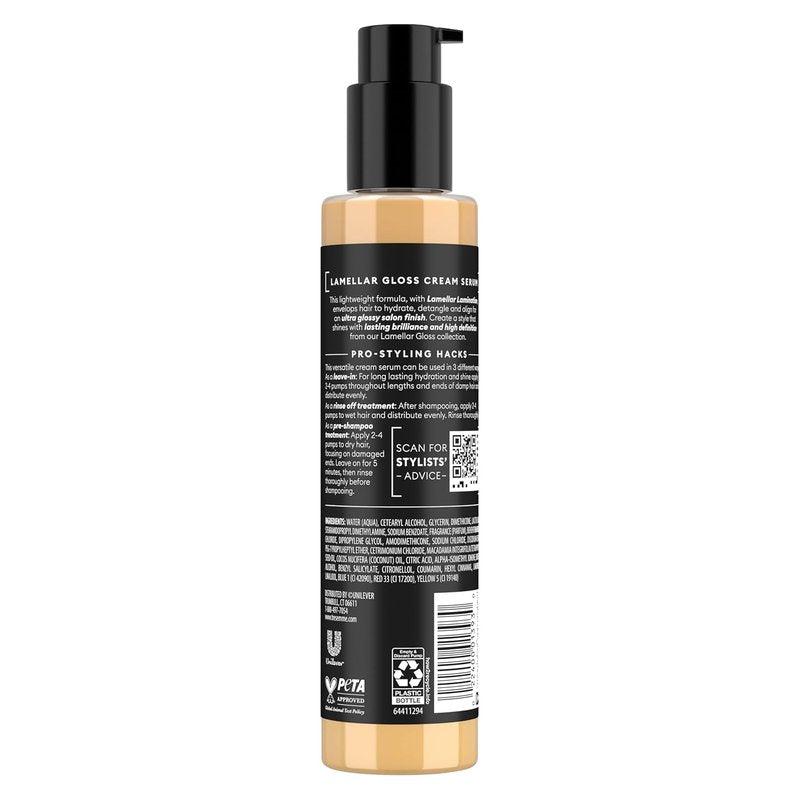 TRESemmé Hydrating Detangling Cream Serum - Ultra Shine Gloss, 5.7 Fl Oz | 72-Hour Moisture