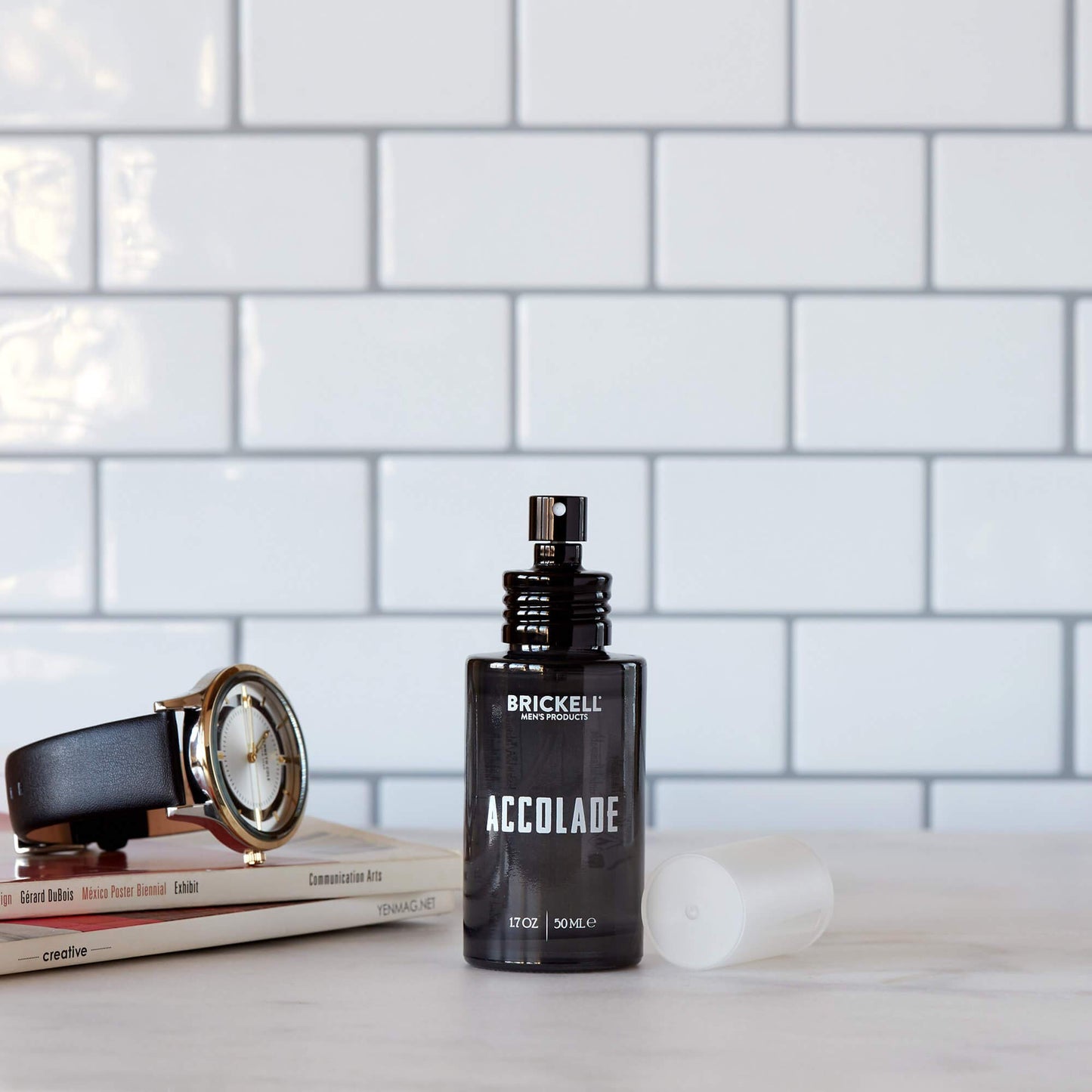 Brickell Men's Accolade Cologne for Men, Italian Bergamot, Cedarwood, Sandalwood, Lemon, and Guaiac Wood Scent, 1.7 Ounces