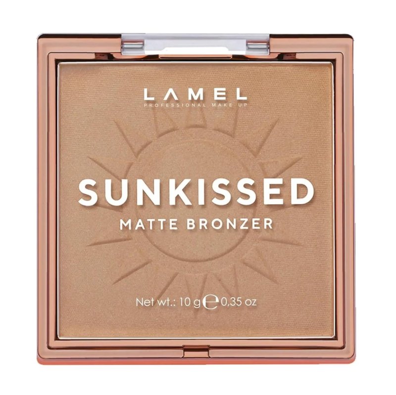 LAMEL Sunkissed Matte Bronzer Face Powder - Non-Shimmer, Long Lasting, Non-Greasy Bronzing Organic Makeup Formula - Matte Finish - Natural Tan Skin - N. 401-0.35oz.