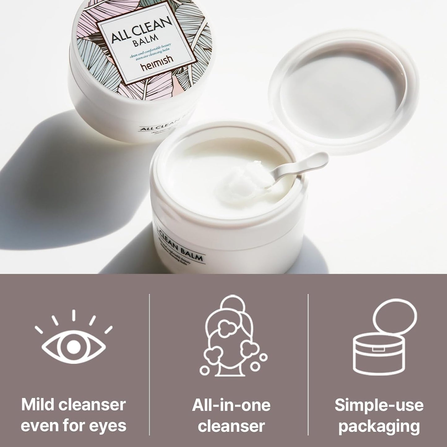 HEIMISH All Clean Balm - Korean Cleansing Balm & Waterproof Makeup Remover | Vegan, 4.0 fl. oz/120 ml, 2 Packs