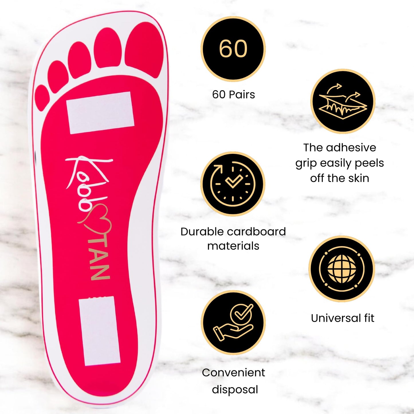 60 Pairs(120feets) Spray Tan Feet Pads Disposable & Economic Pink Feet pads for Spray tanning,Use in Tanning booth,Sunless Tanning at Home or Beauty Salon-Non Slip-Comfortable-Hygienic-Ultra Bronzing