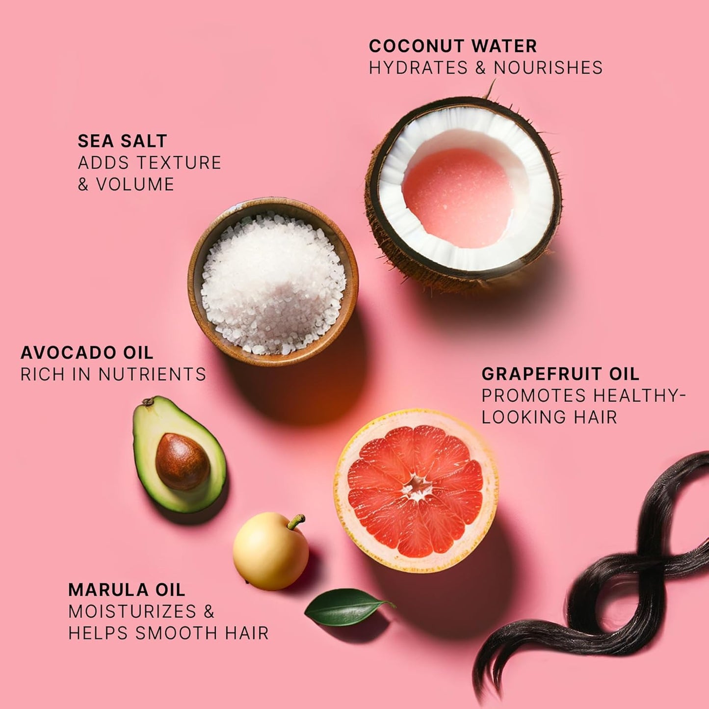 Sea Salt Spray for Beach Waves - Aloe-Infused Texture & Volume Spray for All Hair Types | 6oz, Ocean Waves Scent
