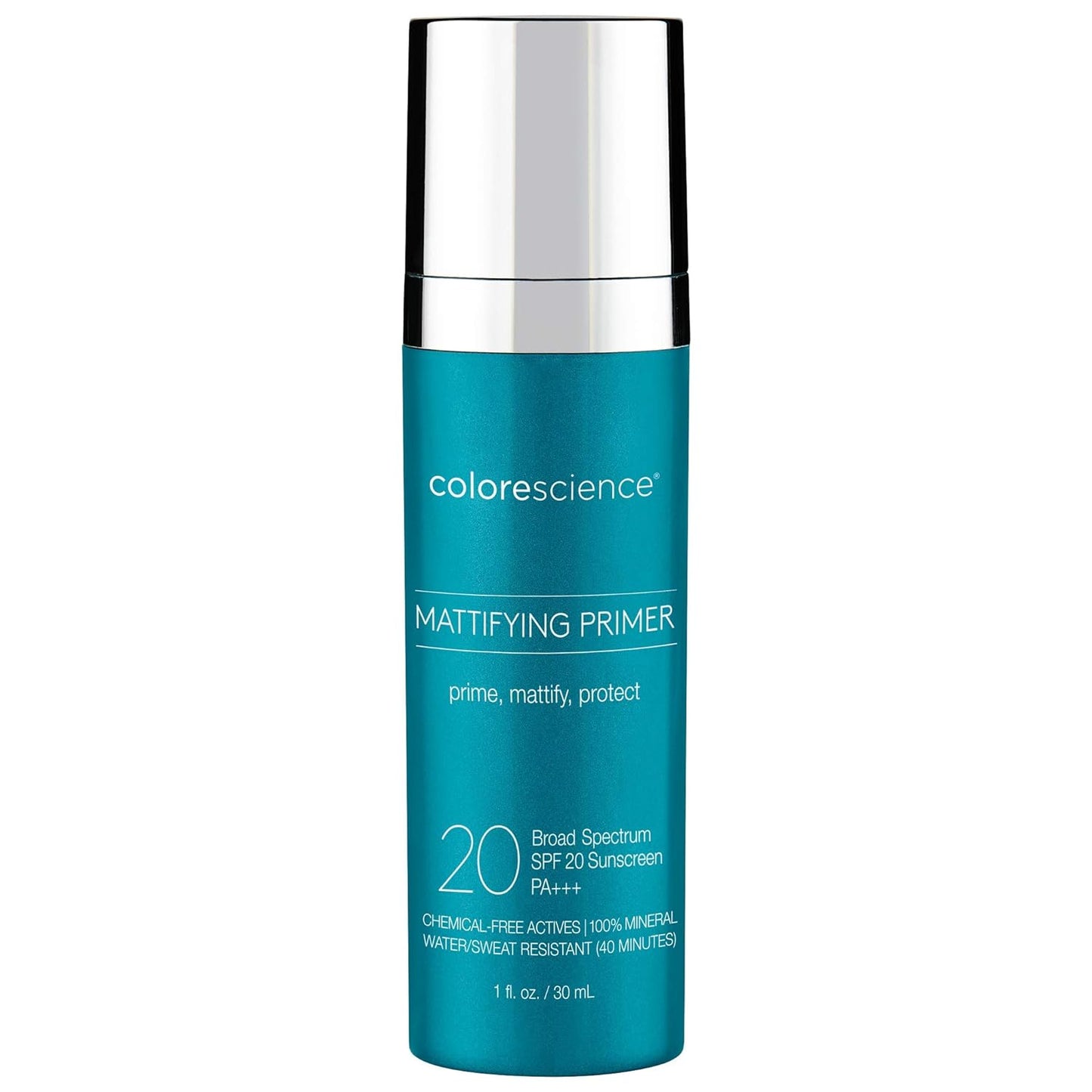 Colorescience Mattifying Perfector Face Primer - Water Resistant Mineral Sunscreen, SPF 20 | 1 Fl Oz
