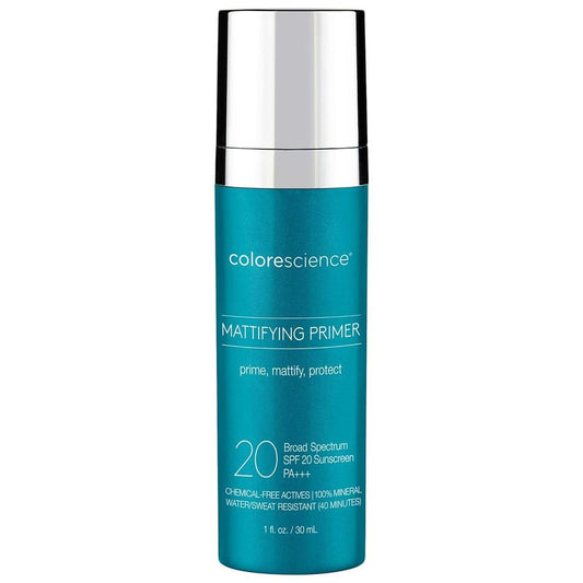 Colorescience Mattifying Perfector Face Primer - Water Resistant Mineral Sunscreen, SPF 20 | 1 Fl Oz
