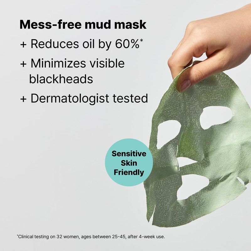 Dr.Jart+ Pore Remedy Purifying Mud Korean Face Mask | Sheet Mask | Gifts for Women | Korean Skin Care, 5 Pack