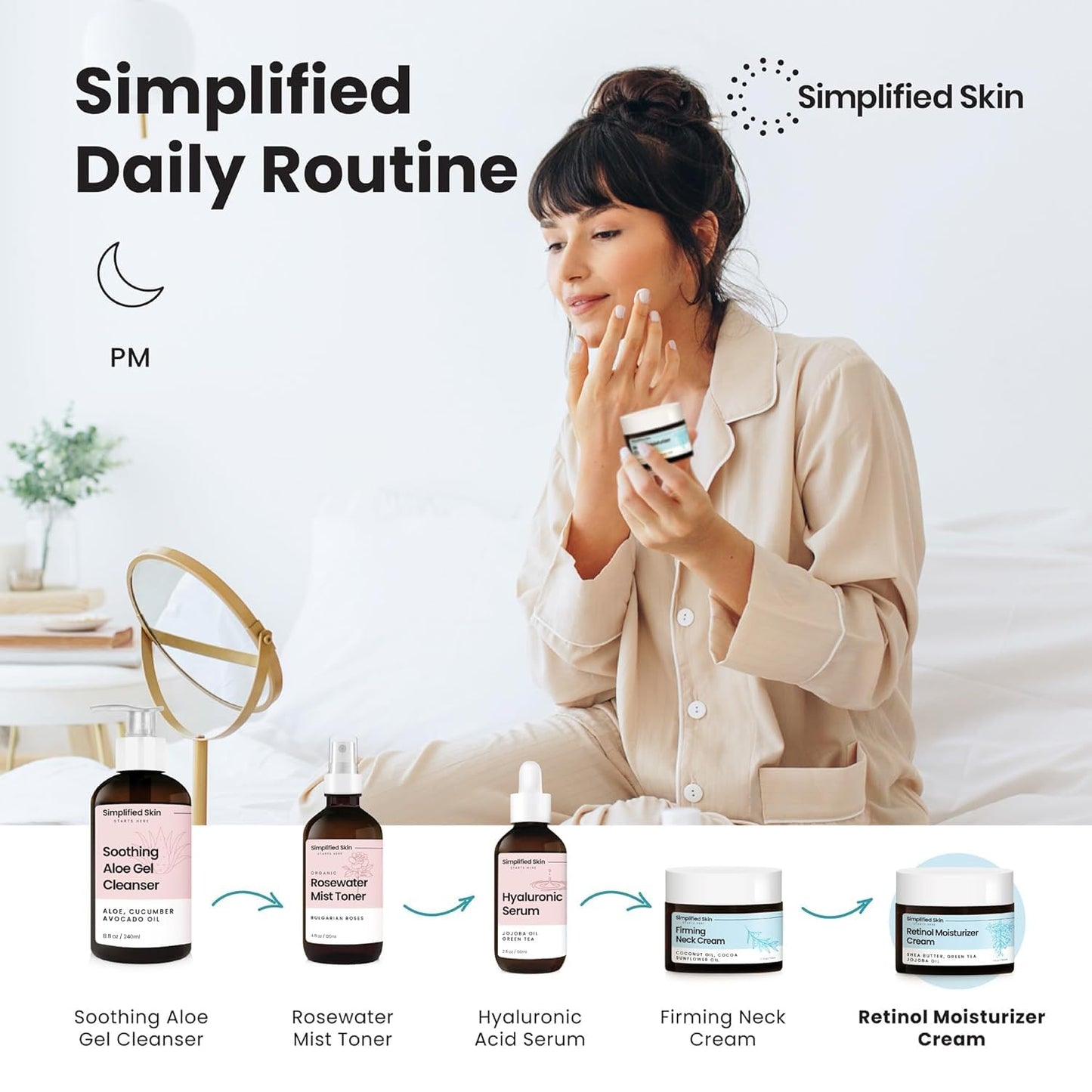 Simplified Skin Retinol Cream for Face, Anti-Aging Moisturizer