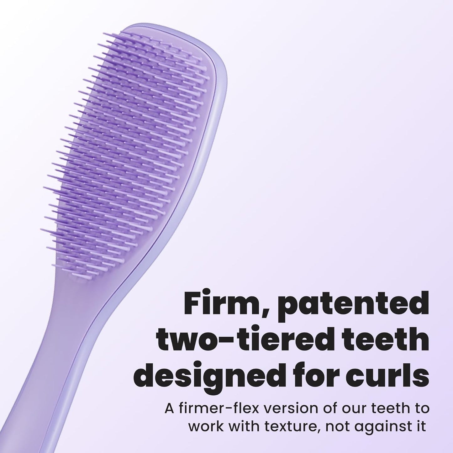 Tangle Teezer Ultimate Detangler Hair Brush - Reduces Frizz & Breakage for 3C to 4C Curly Hair | Purple Passion