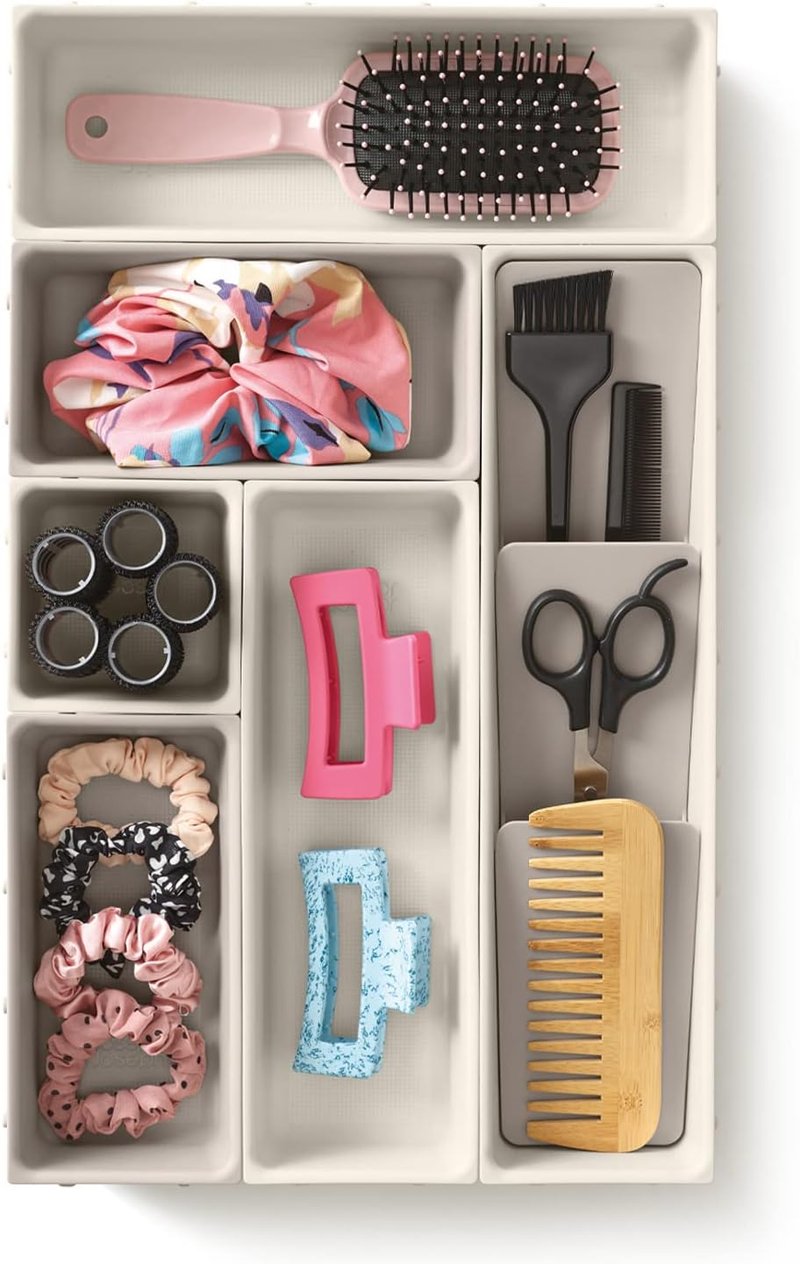 Joseph Joseph Viva Makeup Organizer Set - 7-Piece Modular Storage for Cosmetics & Accessories | Ideal for Beauty Drawers