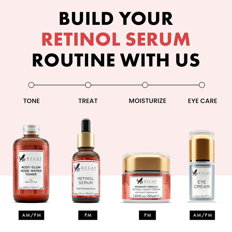 Eclat Skincare Renewing Retinol Serum - Anti-Aging Formula with Hyaluronic Acid & Aloe Vera | 1 Fl Oz