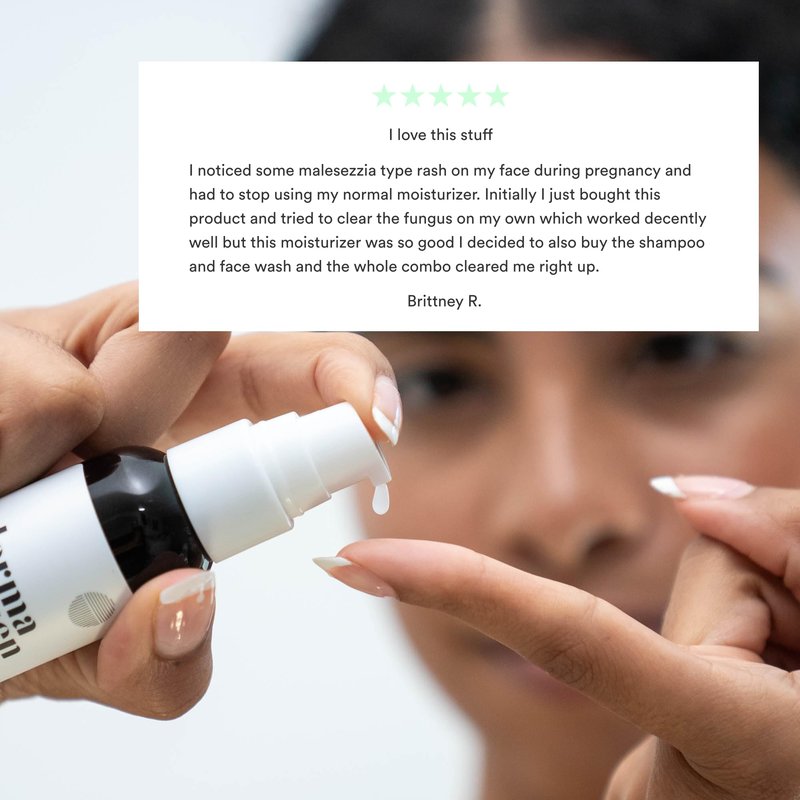 Dermazen Soothing Face Moisturizer | For Dry, Flaky, Itchy Skin | Steroid-Free | Malassezia-Safe | Lactic Acid, Niacinamide & Hyaluronic Acid | Gentle MCT Oil Hydration
