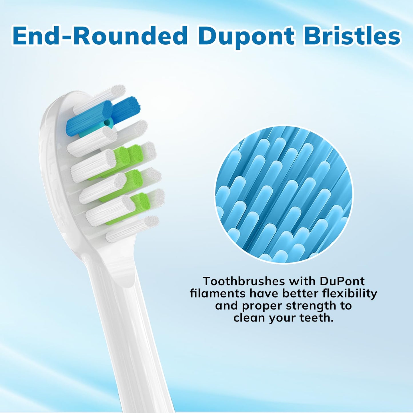 6 Pack Replacement Replacement Brush Heads for 𝗪𝗮𝘁𝗲𝗿𝗽𝗶𝗸 𝐒𝐨𝐧𝐢𝐜-𝐅𝐮𝐬𝐢𝐨𝐧 Flossing Toothbrush Compatible with Sonic Fusion SF01/SF02 and Sonic Fusion 2.0 SF03/SF04- White with Caps