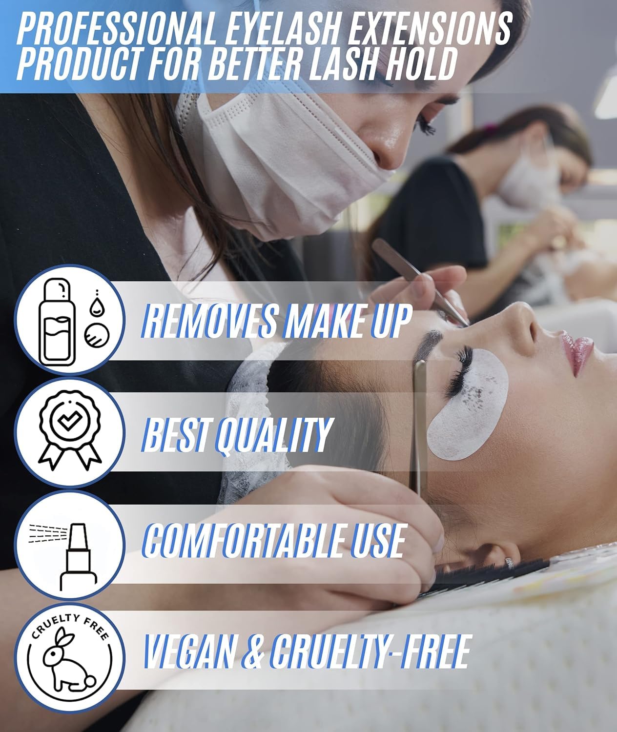 Eyelash Extension Shampoo & Primer Set - 50ml Shampoo | 40ml Foaming Cleanser | Paraben & Sulfate Free