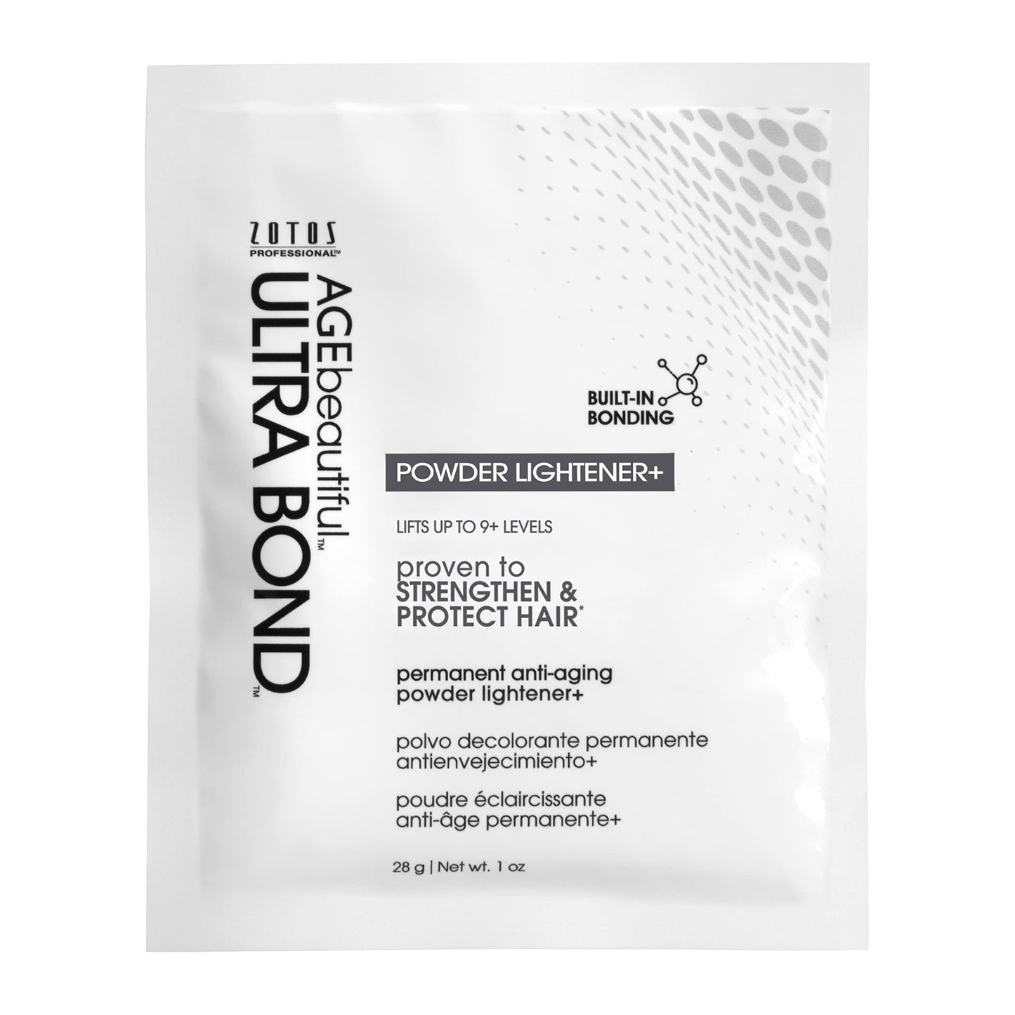 AGE beautiful Permanent Powder Hair Lightener with Ultra Bond Building, Lifts Up to 9+ Levels, Strengthens & Protects Hair, Professional Salon Lightener for Lightening & Highlights, 1 Oz