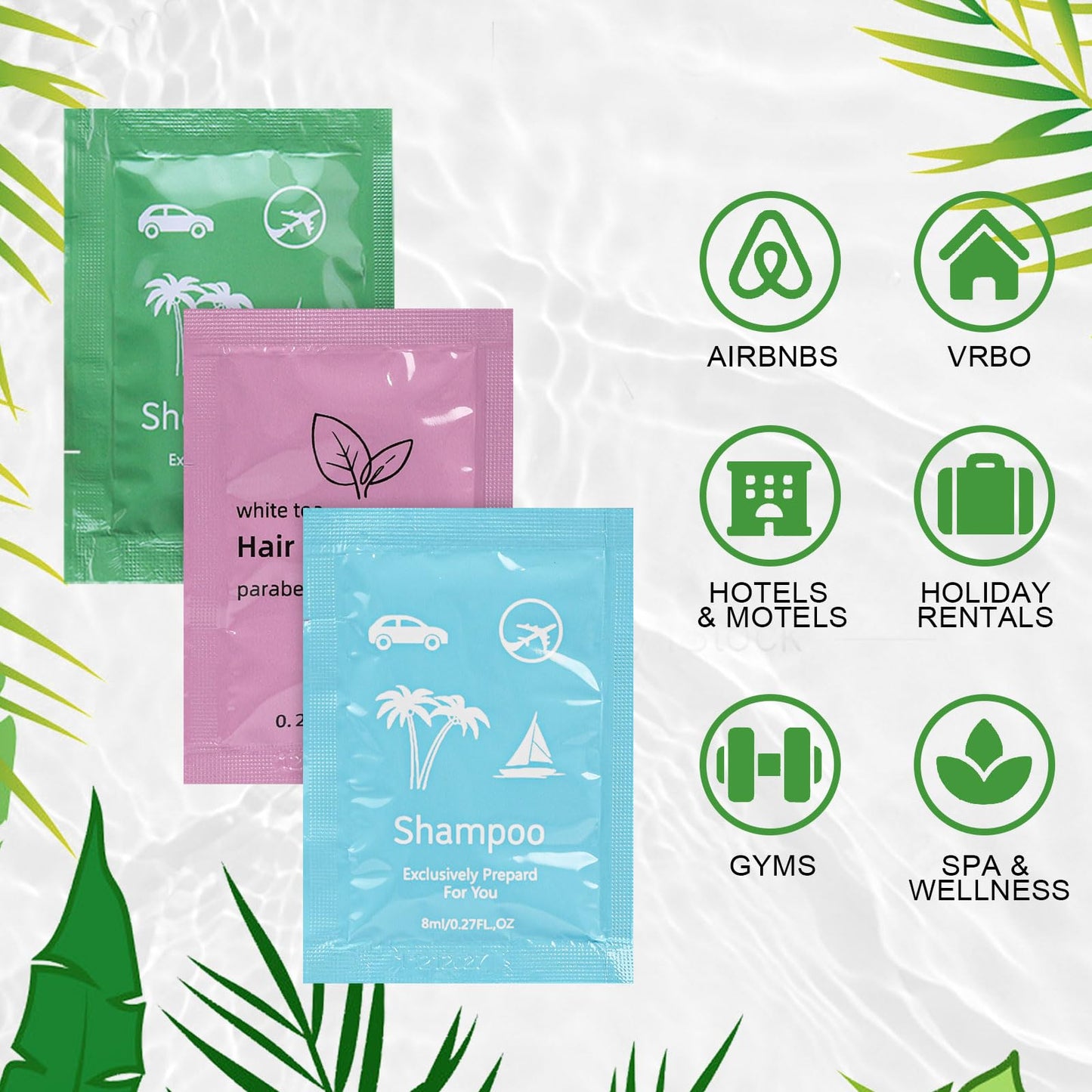 Body Wash Shampoo Conditioner Set Travel 0.28fl Oz,Travel Size Shower Gel Set,Shampoo and Conditioner Travel Bulk,Hotel Supplies Bulk Hygiene Kits for Homeless Guests Hotel (100)