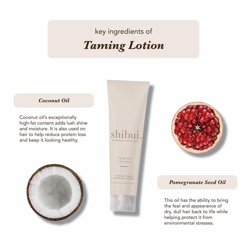 SHIBUI Taming Lotion, Frizz Control & Thermal Protection, Adds Shine & Smooths Loose Strands, Vegan & Sulfate-Free, 6 Fl Oz