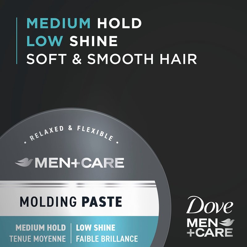 DOVE MEN + CARE Styling Aid Hair Product for a Medium Hold Sculpting Hair Paste & Deodorant Stick Moisturizing Deodorant For 72-Hour Protection Clean