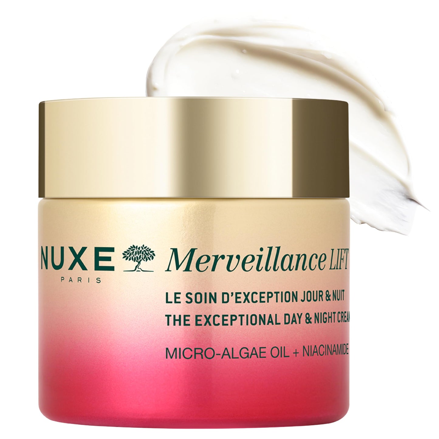NUXE Merveillance Lift Day & Night Cream With Niacinamide and Botanical Extracts for Firming and Wrinkle Correction, 2.5 Fl Oz