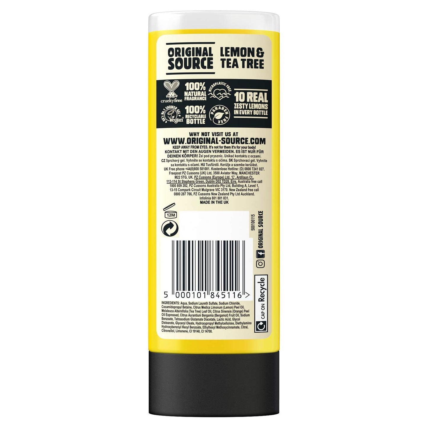 Original Source Shower Gel Lemon and Tea Tree 250ml Pack of 6