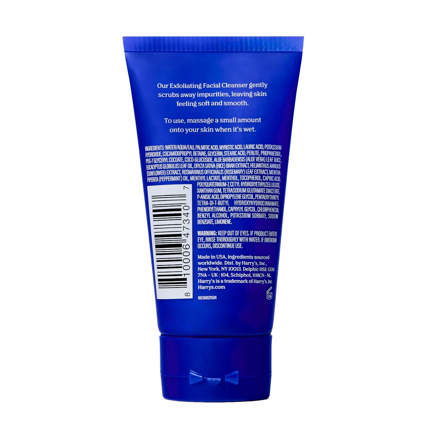 Harry's Face Wash for Men, Gentle Formula with Volcanic Rock Natural Exfoliant, Dermatologist Tested