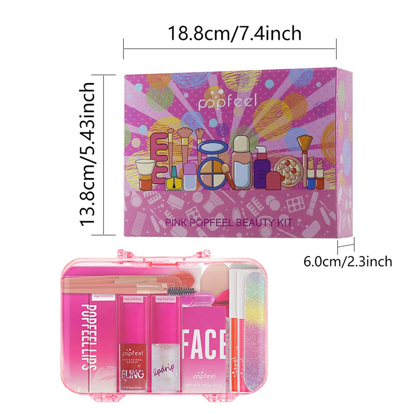 Makeup Advent Calendar 2026, New Year Gifts for Teenage Girls Women All in One Makeup Kit Surprise Gift Valentines Day Countdown Calendar Gifts with Eyeshadow Palette Lipstick Foundation Eyebrow