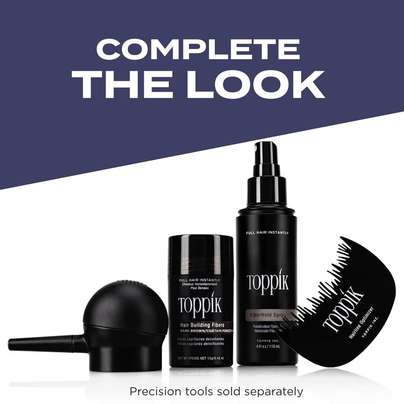 Toppik Hair Building Fibers - Instantly Thicker & Fuller Hair | 9 Shades, 4 Size Options