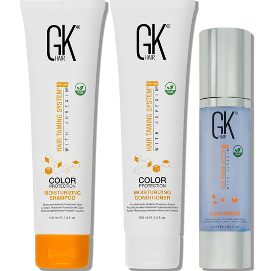 GK HAIR Global Keratin Moisturizing Shampoo and Conditioner Sets (Moist 100ml Cashmere 50ml)