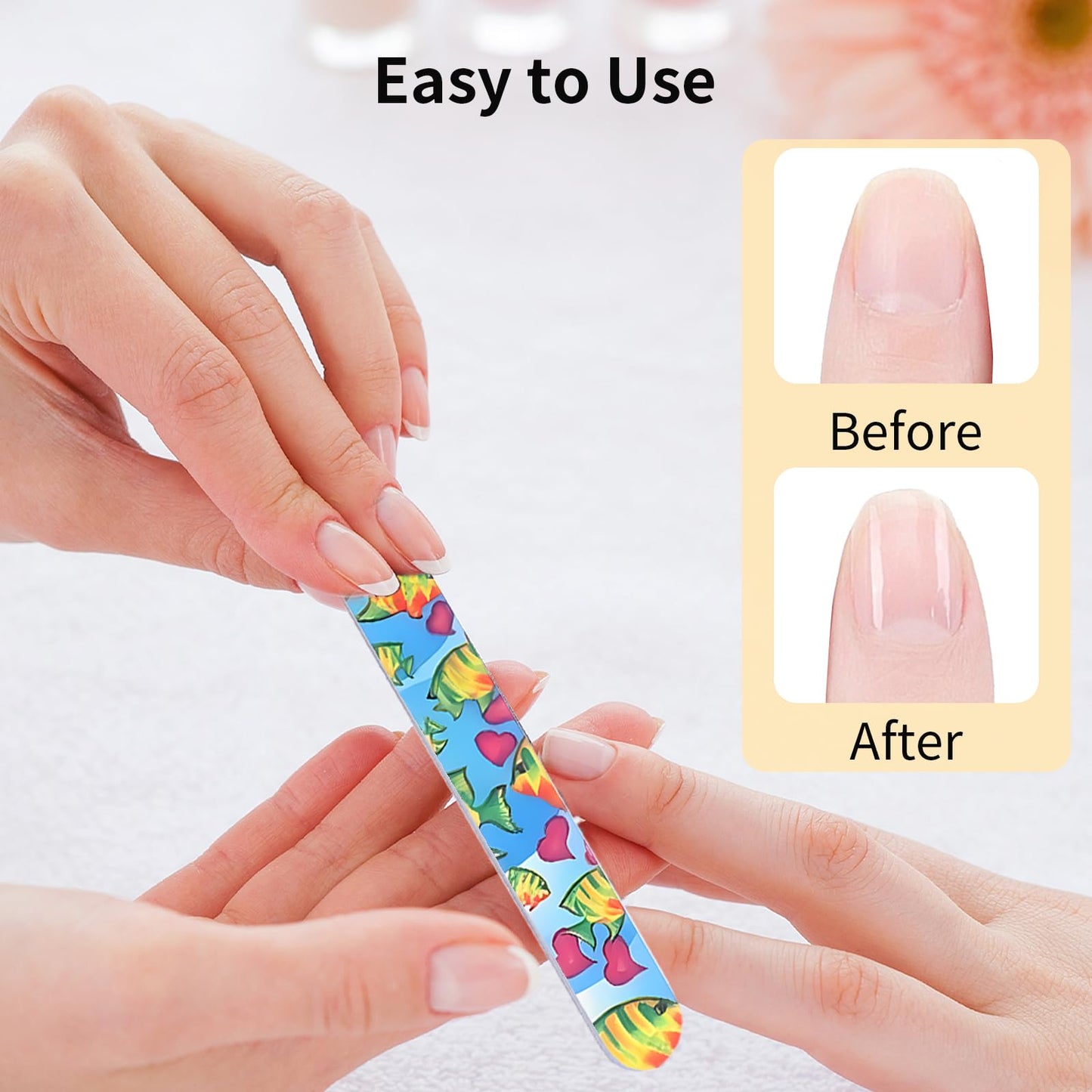 PYD Life 12 Pack Sublimation Nail File Blanks, Stainless Steel Nail File for Natural Nails, Acrylics, or Gel Extensions, Customable Nail Filer is Perfect Gifts for Nail Lovers & Small Businesses