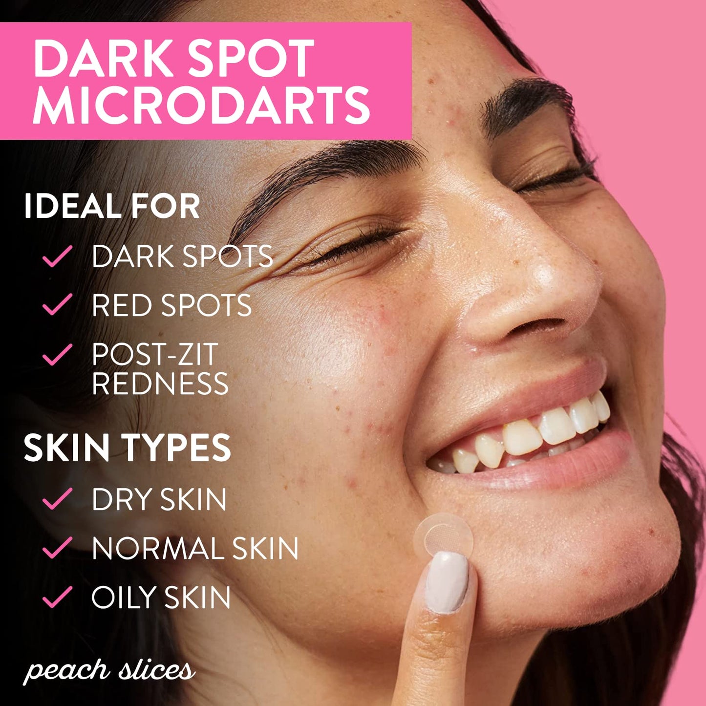 Peach Slices Acne Spot Dots, Deep Blemish and Dark Spot Microdarts Bundle | Vegan & Cruelty-Free Face and Acne Patches