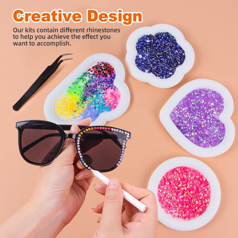 33000Pcs Black Resin Jelly Rhinestones for Bedazzling, 2-6mm Flatback Gems for Diamond Art, Bedazzler Kit with 3Pcs 10ml B7000 Jewelry Glue for Crafting Crafts Book Shoes Nail Art