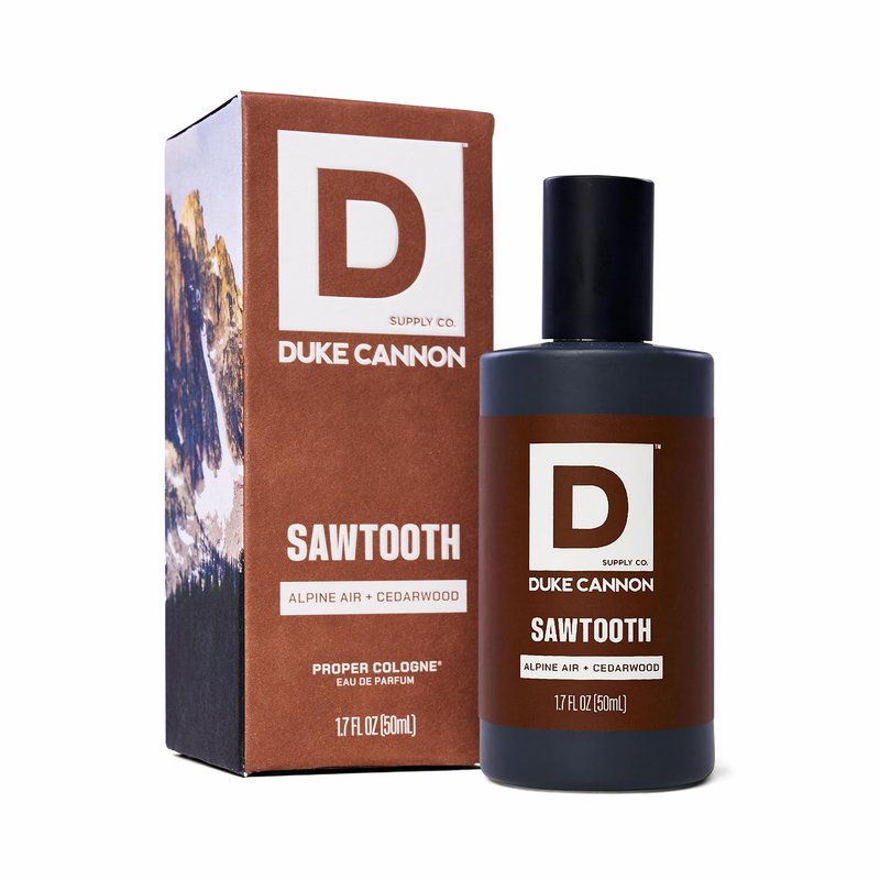 Duke Cannon Proper Cologne Sawtooth | Men's Eau de Parfum | Alpine Air and Cedarwood | Fresh, Woodsy, Long-Lasting Scent | 1.7 fl oz