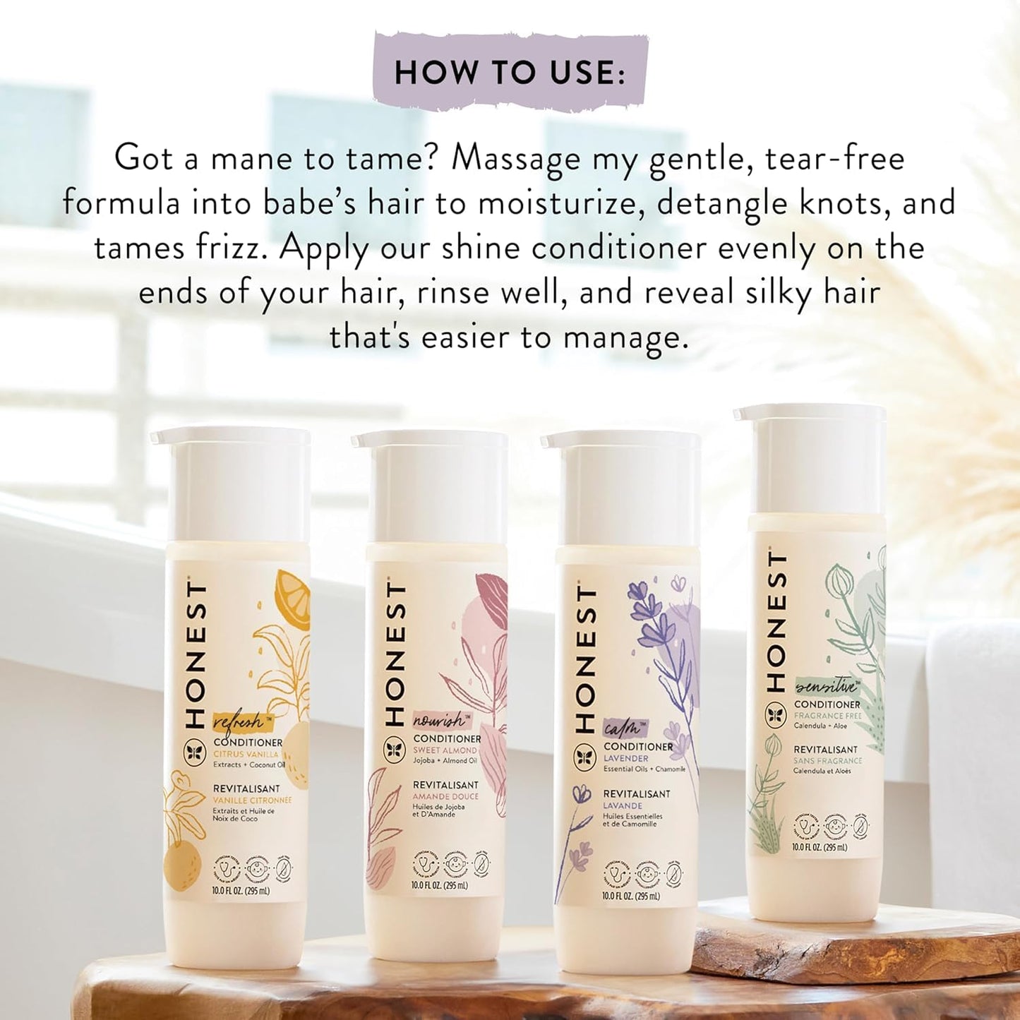 Silicone-Free Baby Conditioner - Gentle Tear-Free Formula with Naturally Derived Ingredients | Citrus Vanilla, 10 fl oz