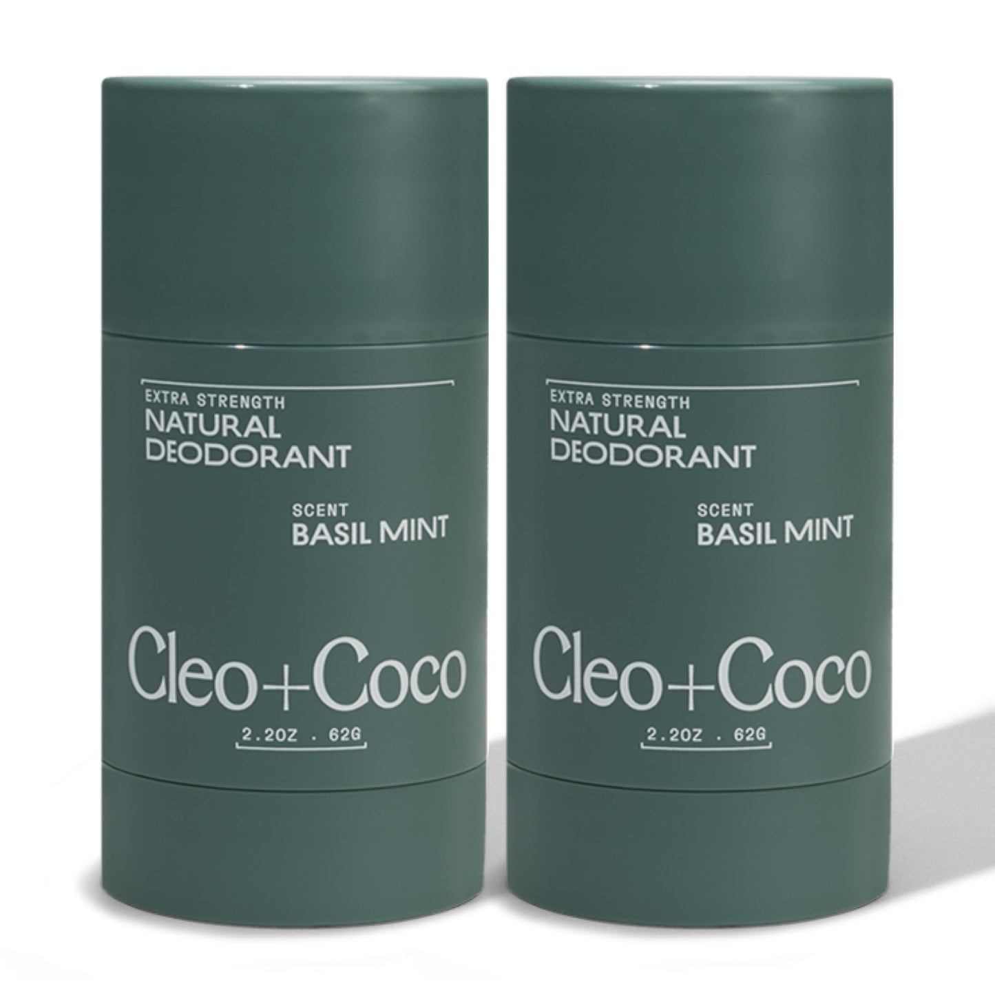 Cleo+Coco Extra Strength Deodorant Balm, Grapefruit Bergamot (2-Pack, 2.2 oz Each), Aluminum-Free Natural Deodorant with 5X Odor Fighters, Vegan, No Synthetic Fragrance