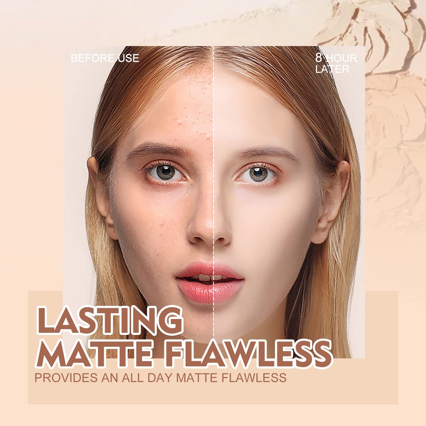 SACE LADY Face Smooth Primer and Flawless Coverage Oil Control Setting Powder, Matte Lasting Face Cosmetics Kit 2Pcs