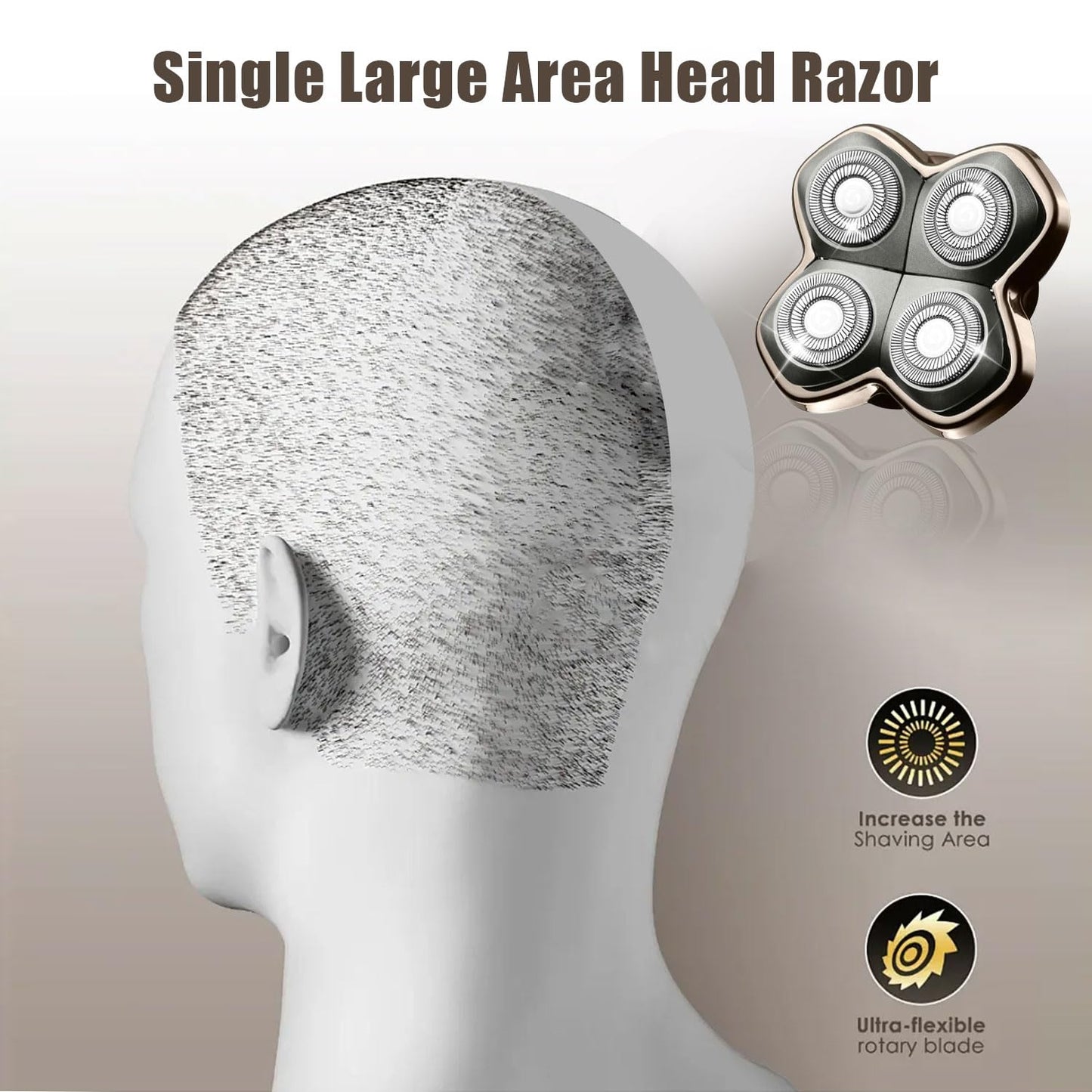 Shaver Replacement Heads Compatible with Skull Head Shaver, Replacement Blade for Pitbull, Butter flykiss pro & Palm for Bald Men 3 Pack