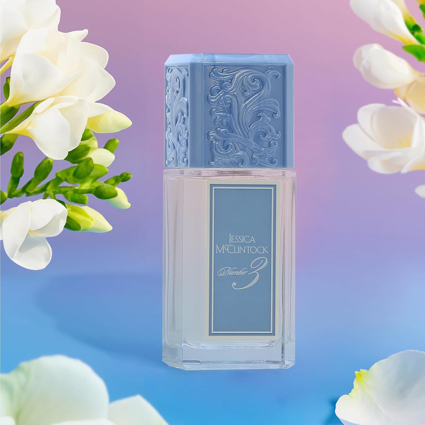 Jessica McClintock Number 3 Eau De Parfum Spray - Romantic Floral Fragrance with Jasmine & Musk | 3.4 oz