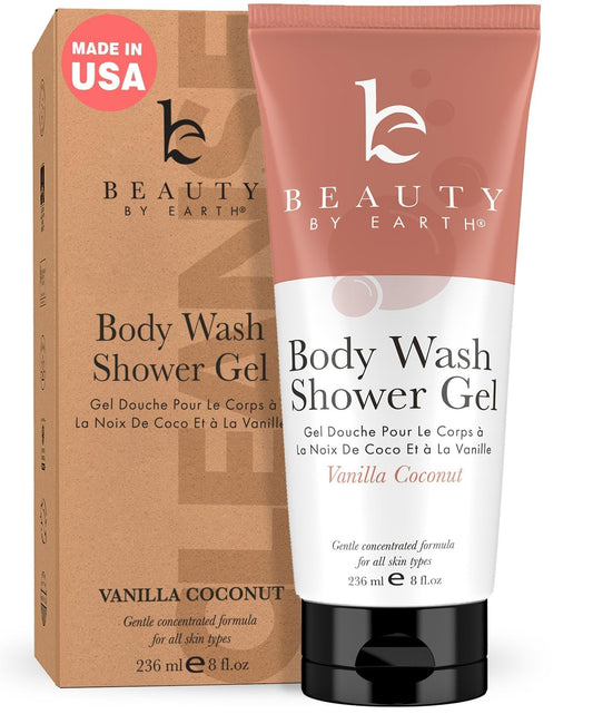 Beauty by Earth Vanilla Coconut Shower Gel Body Wash - USA Made
