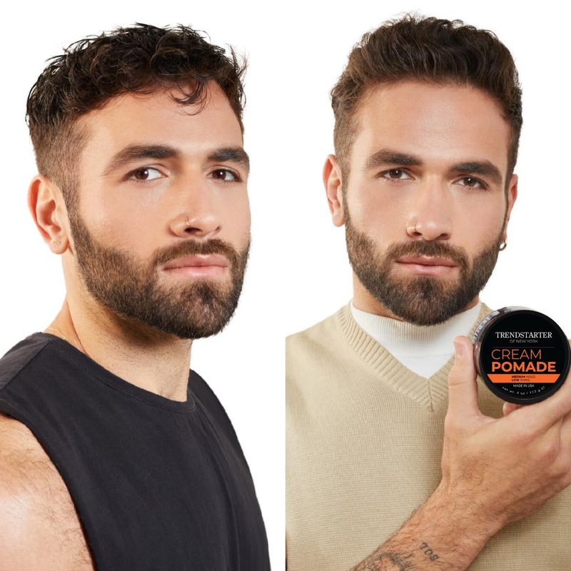 Cream Pomade - Medium Hold Water-Based Hair Styling Putty | 4oz, Low Shine Finish