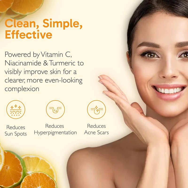 Super Vitamin C Face Serum - 7-in-One Anti-Aging Formula with Hyaluronic Acid & Caffeine | 1 fl oz for Mature Skin