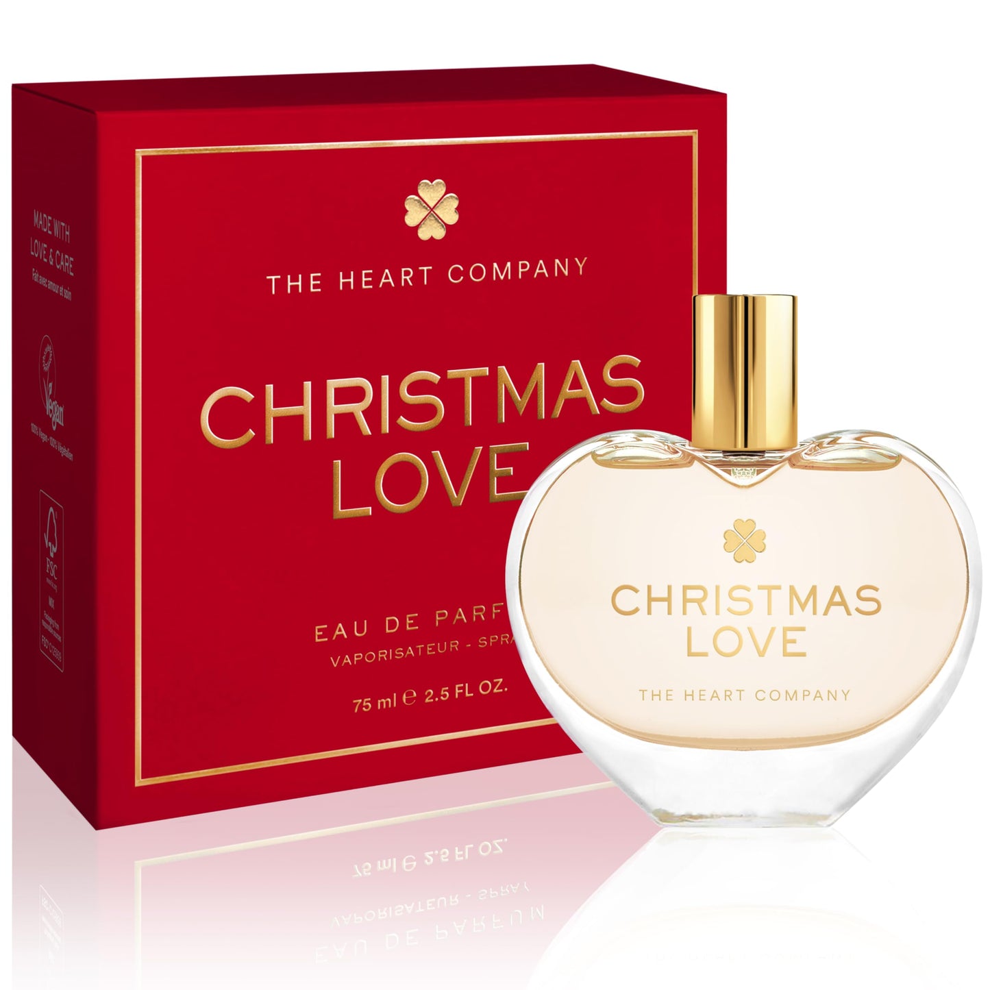 CHRISTMAS LOVE Fragrance - Christmas Gift for Her – Warm Spiced Eau de Parfum for Women with Cinnamon, Vanilla & Mandarin - Long Lasting Vegan Winter Perfume for Christmas & New Year’s Eve - 75ml