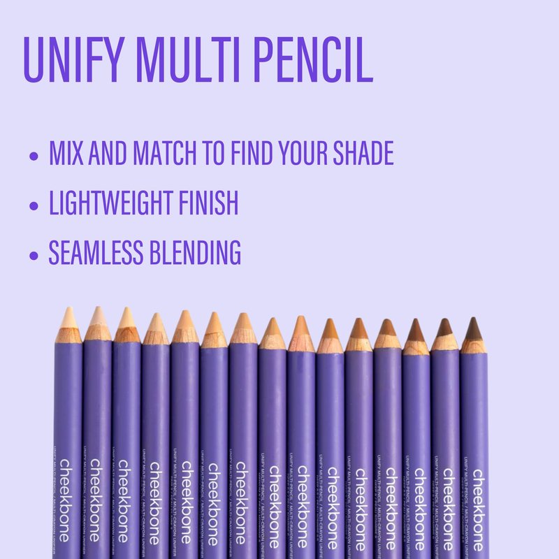 Cheekbone Unify Complexion Multi Pencil, 3 Fair, Creamy Multi-Use Face Stick for Concealing, Brightening & Sculpting, Buildable, Lightweight Formula, Vegan & Cruelty Free, 0.1 oz.