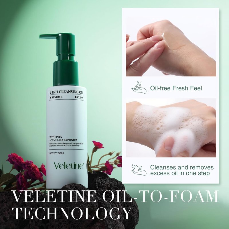 2-in-1 Makeup Remover Cleansing Oil - Centella & Camellia Extracts | Lightweight Deep Cleansing & Moisturizing, 150ml