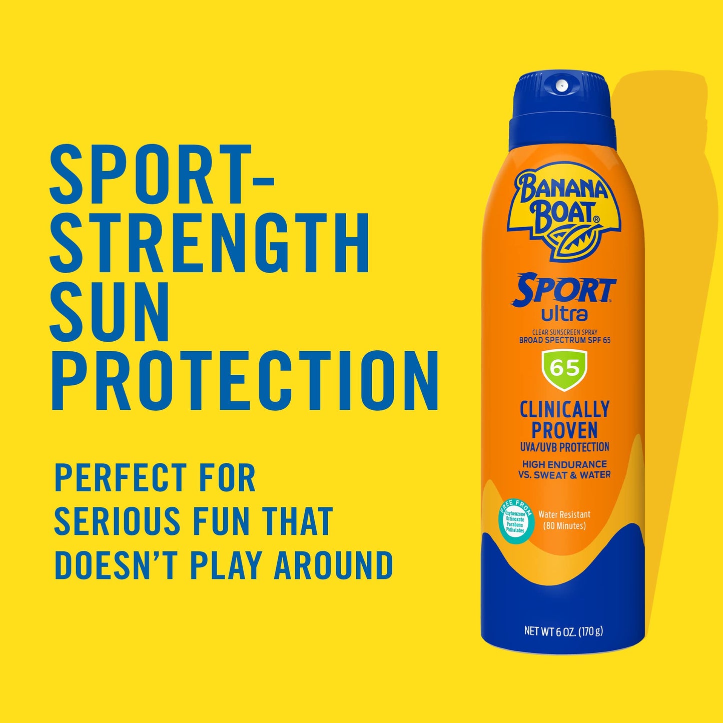 Banana Boat Sport Ultra SPF 65 Sunscreen Spray, 6oz | Banana Boat Sunscreen Spray SPF 65, Oxybenzone Free Sunscreen, High SPF Sunscreen, Spray On Sunscreen, Water Resistant Sunscreen, 6oz (Pack of 2)
