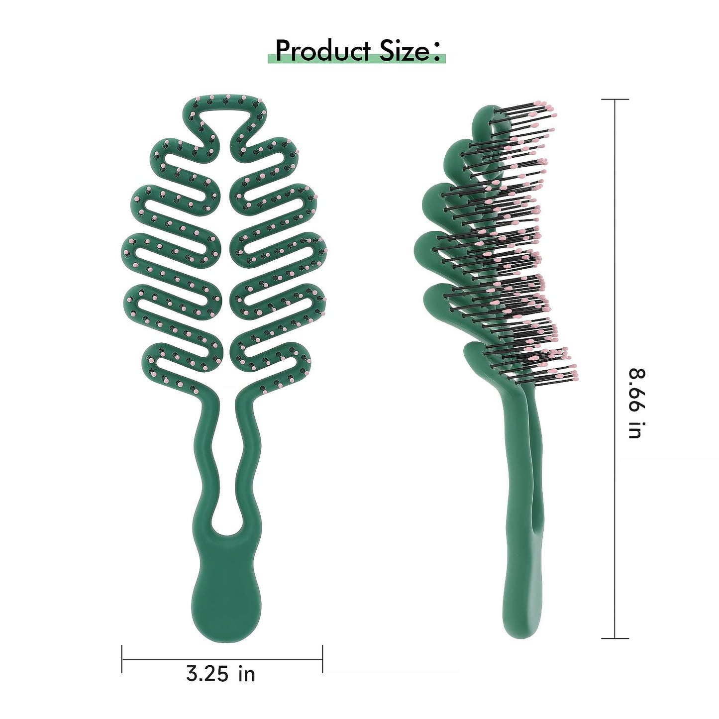 KISMETICS Detangle Hair Brush - nylon pins. Vented Detangler for Blow Drying, Hairbrush for Women, Men & Kids.Smoothes & Detangles All Hair Types.