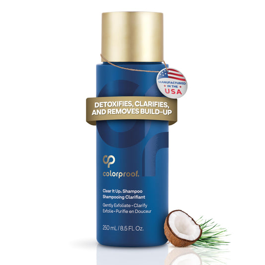 Colorproof Deep Cleansing Clarifying Shampoo For Women 8.5 Fl. Oz | For Scalp Care & Build-Up Removal | Shampoo For Damaged Hair With Coconut Lemongrass Scent | Vegan & Color-Safe Formula